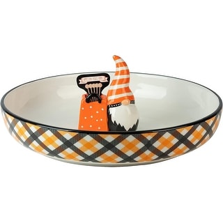 Halloween Gnome 11" Appetizer/Serving Bowl