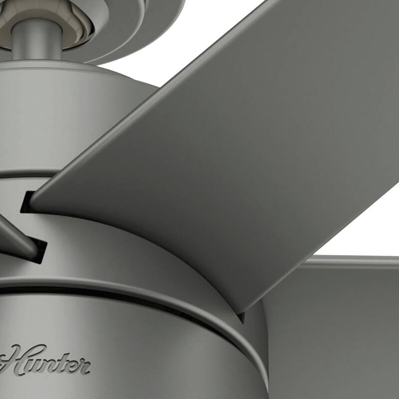 Hunter 60" Solaria Outdoor Damp-Rated Ceiling Fan with LED Light Kit and Wall Control - Contemporary, Industrial - ENERGY STAR!
