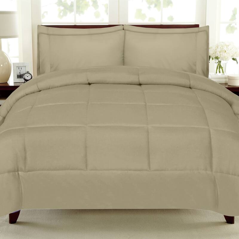 Sweet Home Collection Luxury Solid Bed-In-a-Bag with Sheet Set - Sage - Full