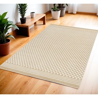 Modern Style Rectangle Rug with Geometric Pattern - 71' X '47' X '0.25 ...