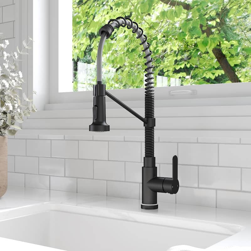 Kitchen Sink Faucet with Pulldown Sprayer Single Handle Spring Pulldown Kitchen Faucet