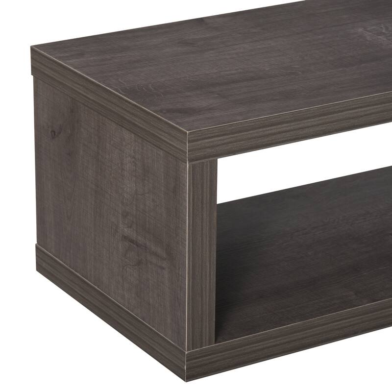 47.75" Wall Mounted TV Stand with Two Open Compartments and Cable Holes for 50 Inch TVs