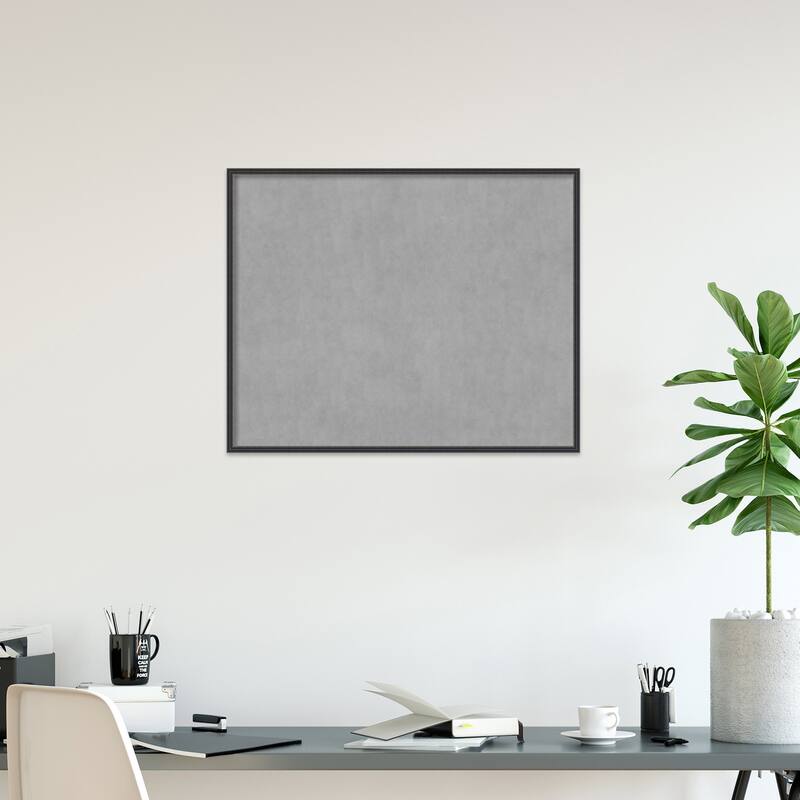 Amanti Art Stylish Black Narrow Framed Magnetic Board