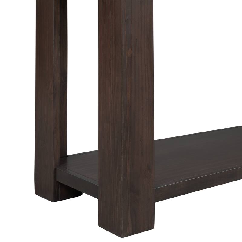 Modern Console Table/Sofa Table with Storage Drawers and Bottom Shelf for Entryway Hallway