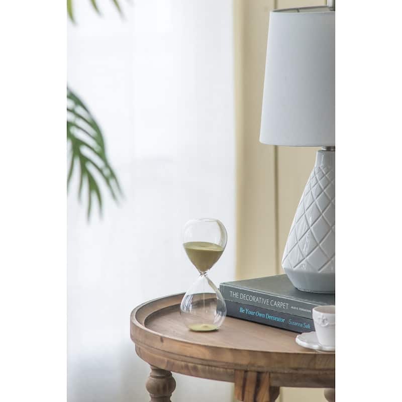 Set of 2, 8" Ferdinand 30-Minute Hourglass, Bisque Sand