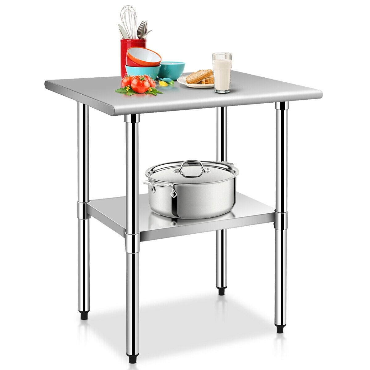 Shop Costway 24 X 30 Stainless Steel Work Prep Table