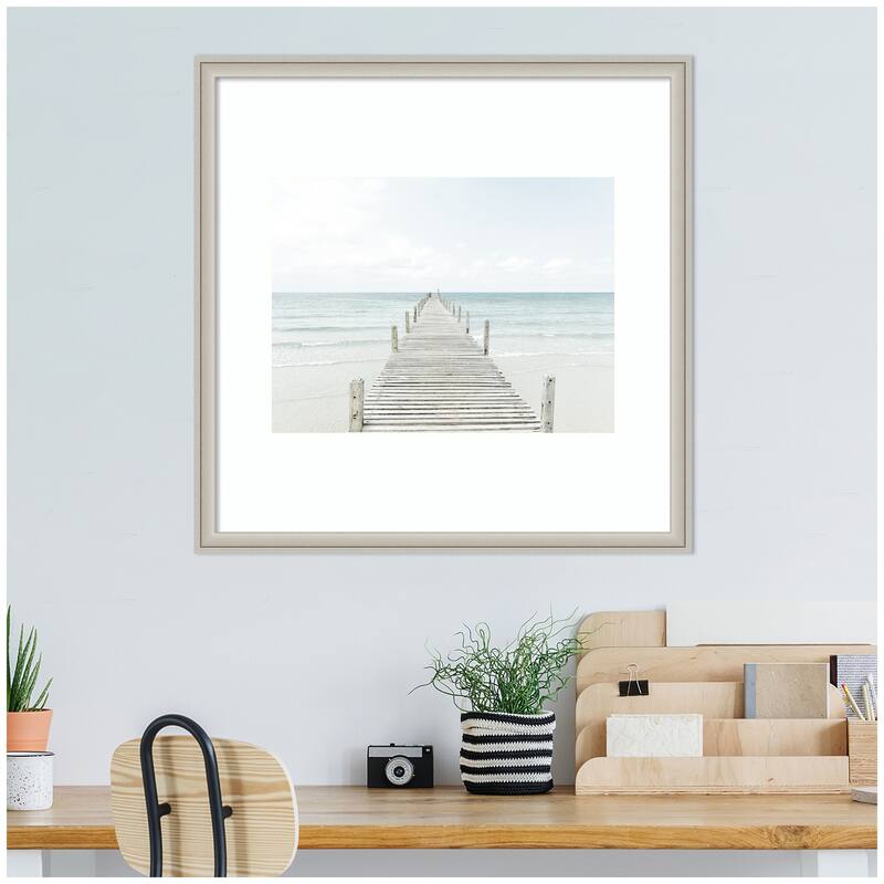 Kate and Laurel Beach 5s by Amy Peterson Framed Wall Art Print