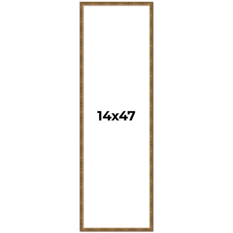 14x47 Frame Gold Solid Wood Picture Frame - Complete Modern Photo