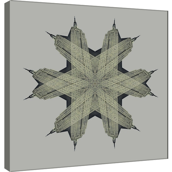 PTM Images 9-101281 PTM Canvas Collection 12" x 12" - "Empire State Medallion 1" Giclee Abstract Art Print on Canvas