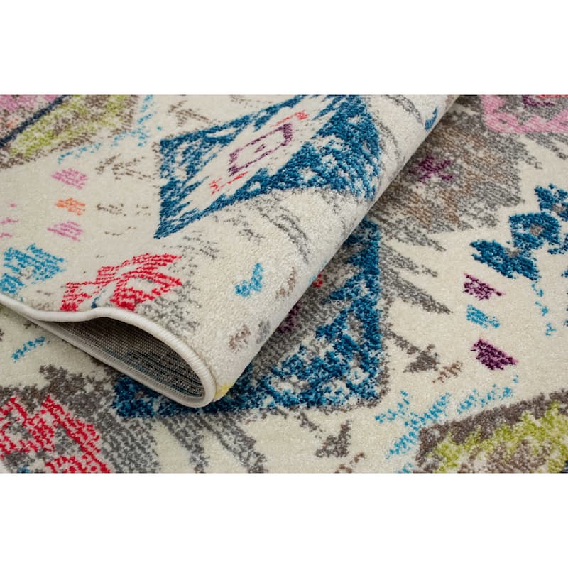Noori Rug Sapphire Gearldine Distressed Boho Pattern Area Rug