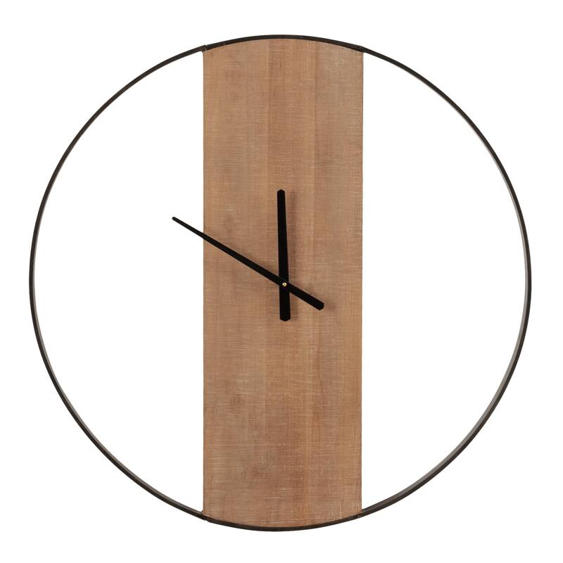 Kate and Laurel Ladd Round Numberless Wall Clock
