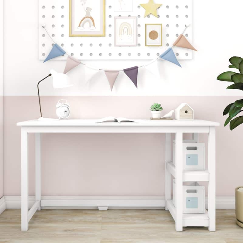 Max and Lily Desk with Bookshelves
