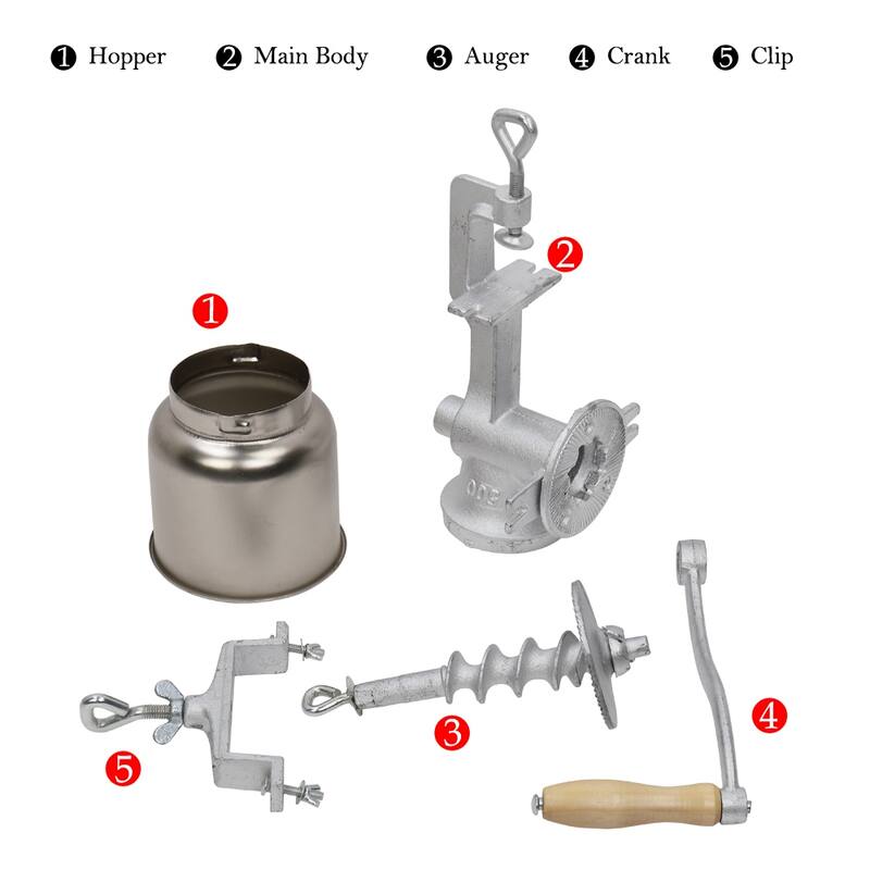 17" Home Use Hand Cranking Operation Grain Grinder Silver
