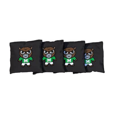 Marshall Thundering Herd Tokyodachi Black Cornhole Bags