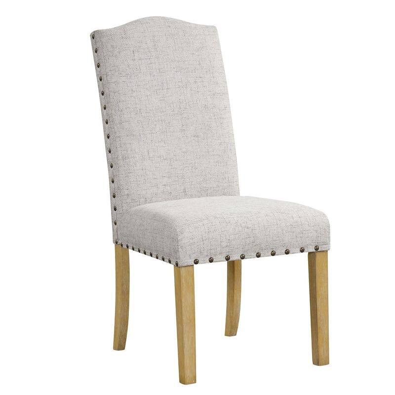 HomePop Nailhead Trim Curved Top Parson Dining Chair - Set of 2