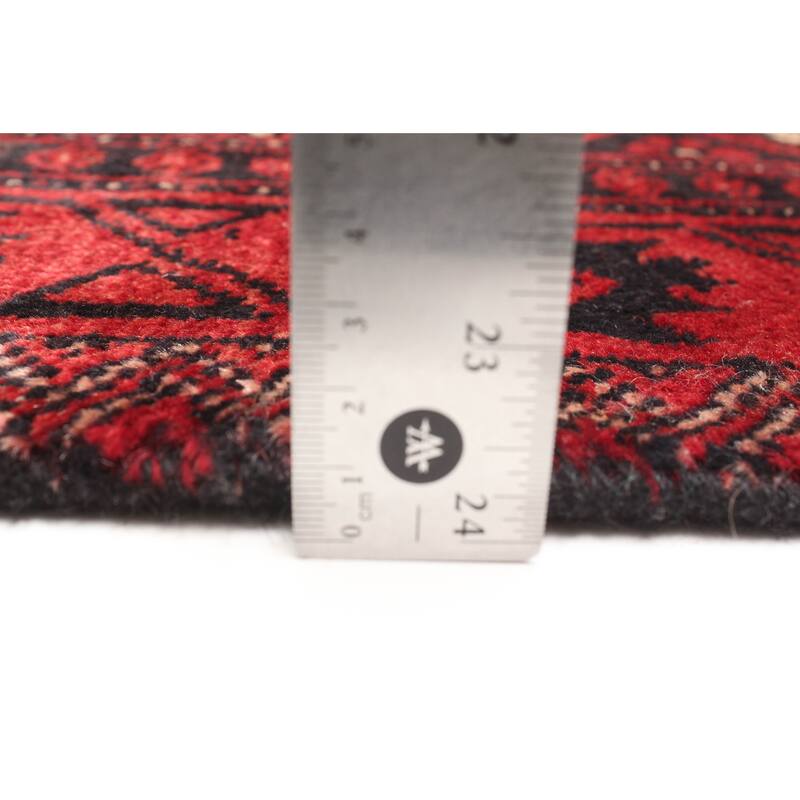 ECARPETGALLERY Hand-knotted Baluch Dark Brown Wool Rug - 2'8 x 5'5