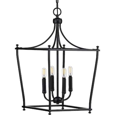 Parkhurst Collection Black Four-Light Foyer - 7.090" x 18.310" x 18.310"