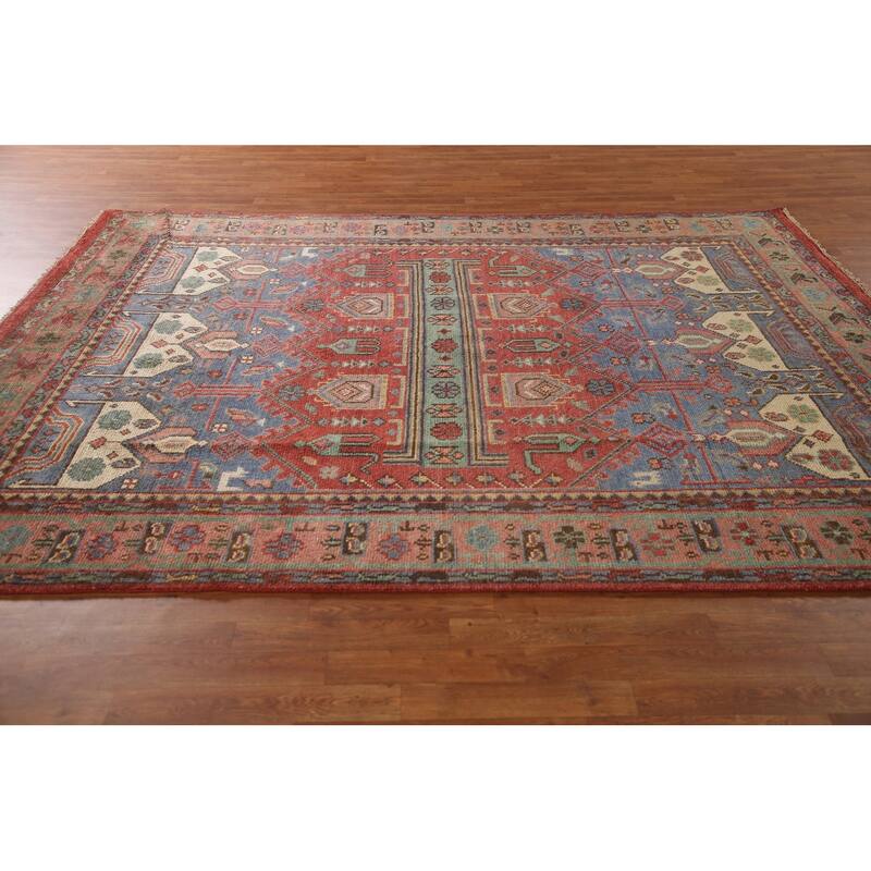 Traditional Sirjan Indian Area Rug Handmade Wool Carpet - 7'9"x 9'11"