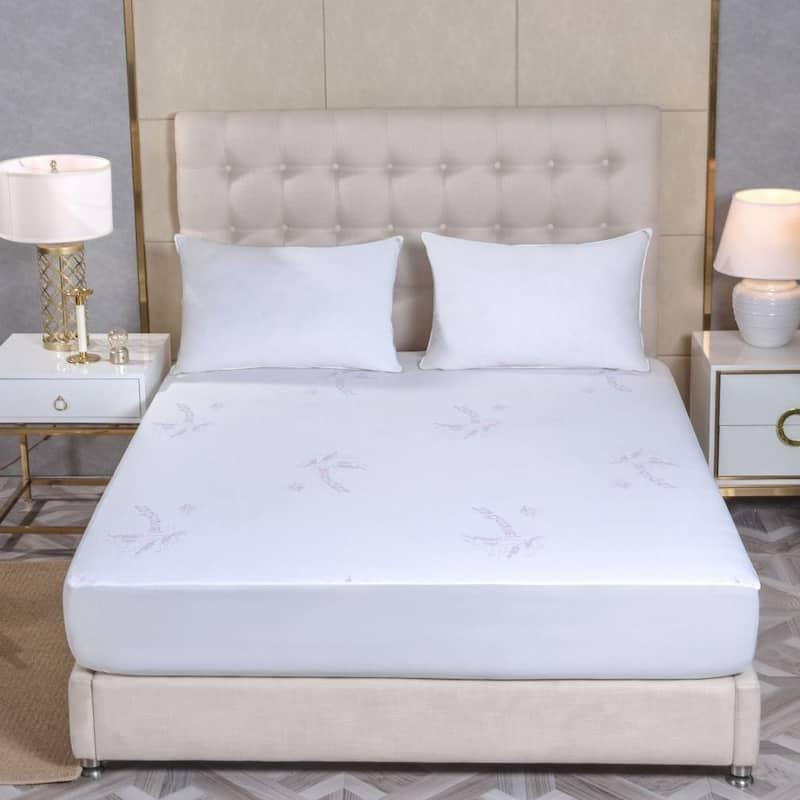 Bibb Home Lavender Infused Scented Hypoallergenic Mattress Pad