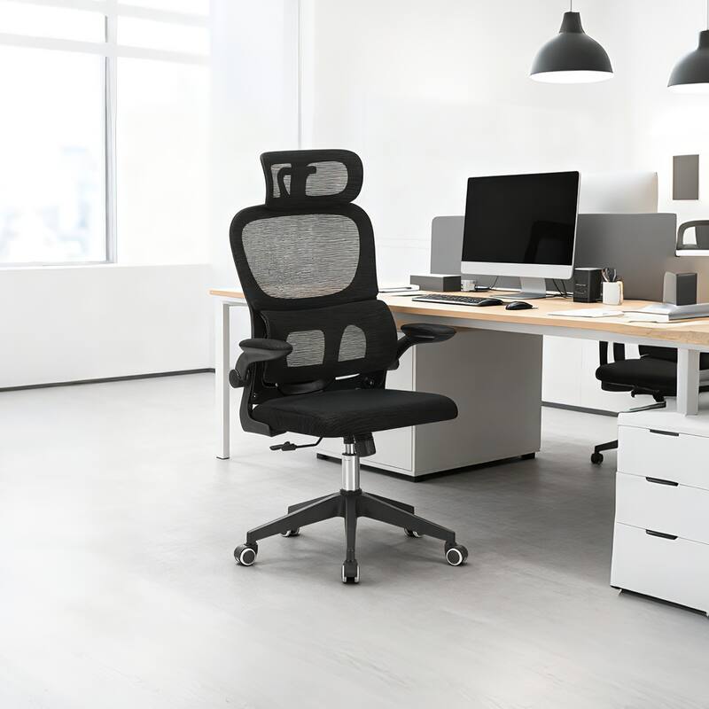 High Back Ergonomic Office Chair with Wheels, Tilt Function, 3D Headrest, Lumbar Support, Swivel Rolling Computer Chair