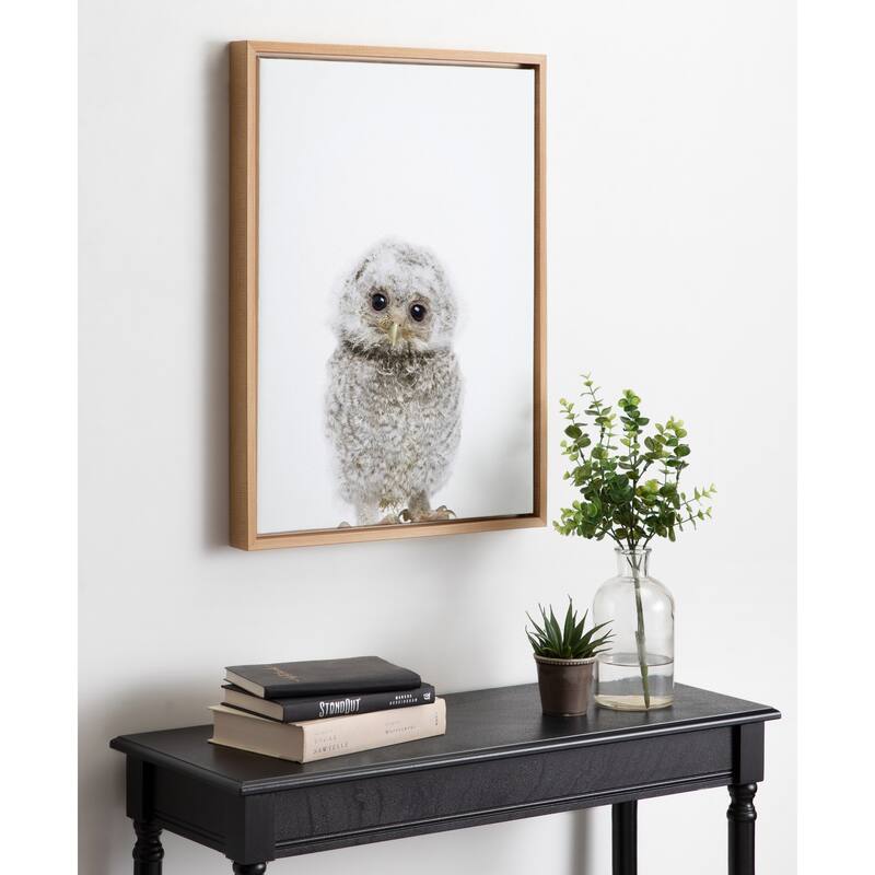 Kate and Laurel Sylvie Animal Studio Owl Framed Canvas by Amy Peterson Art Studio