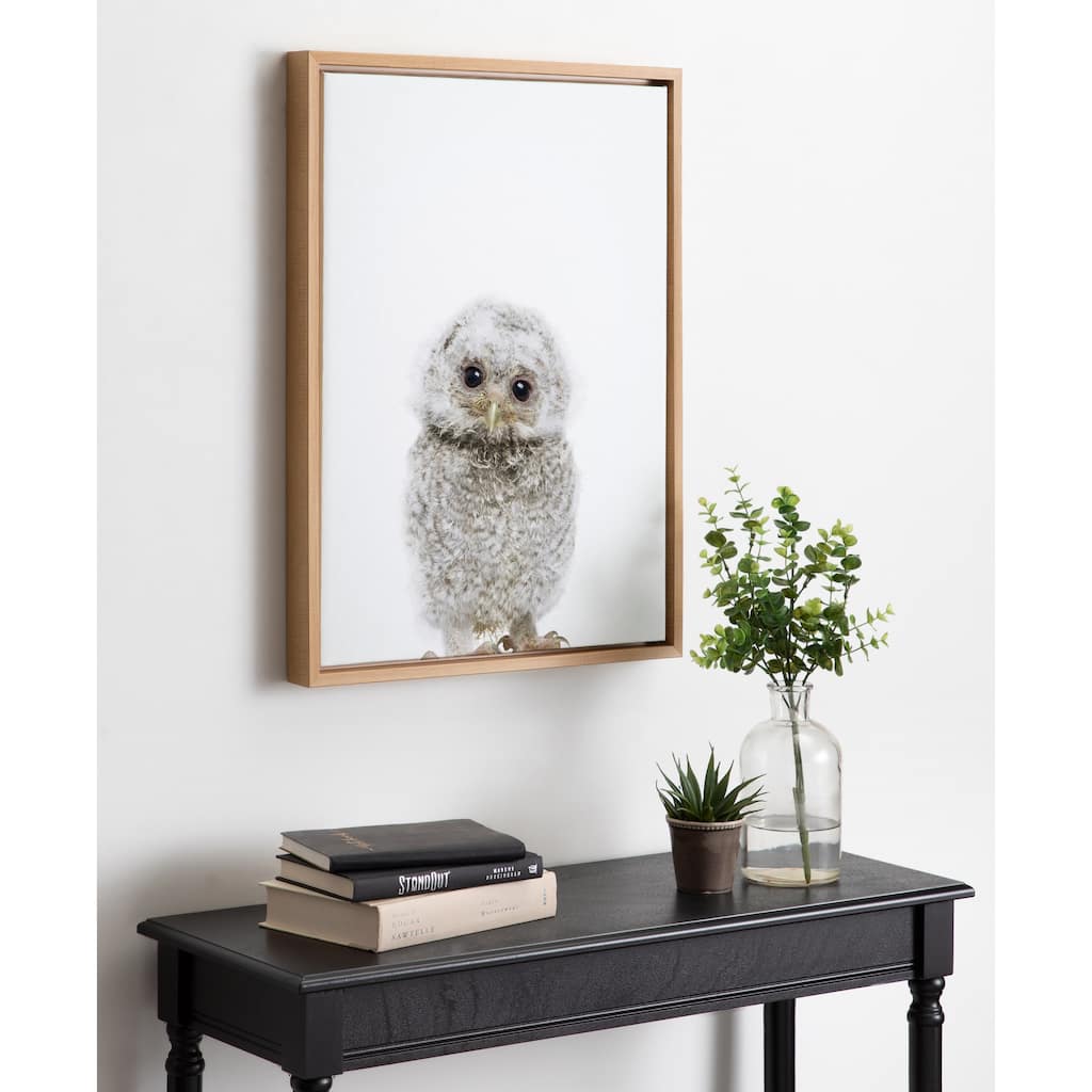 Kate and Laurel Sylvie Animal Studio Owl Framed Canvas by Amy Peterson Art Studio