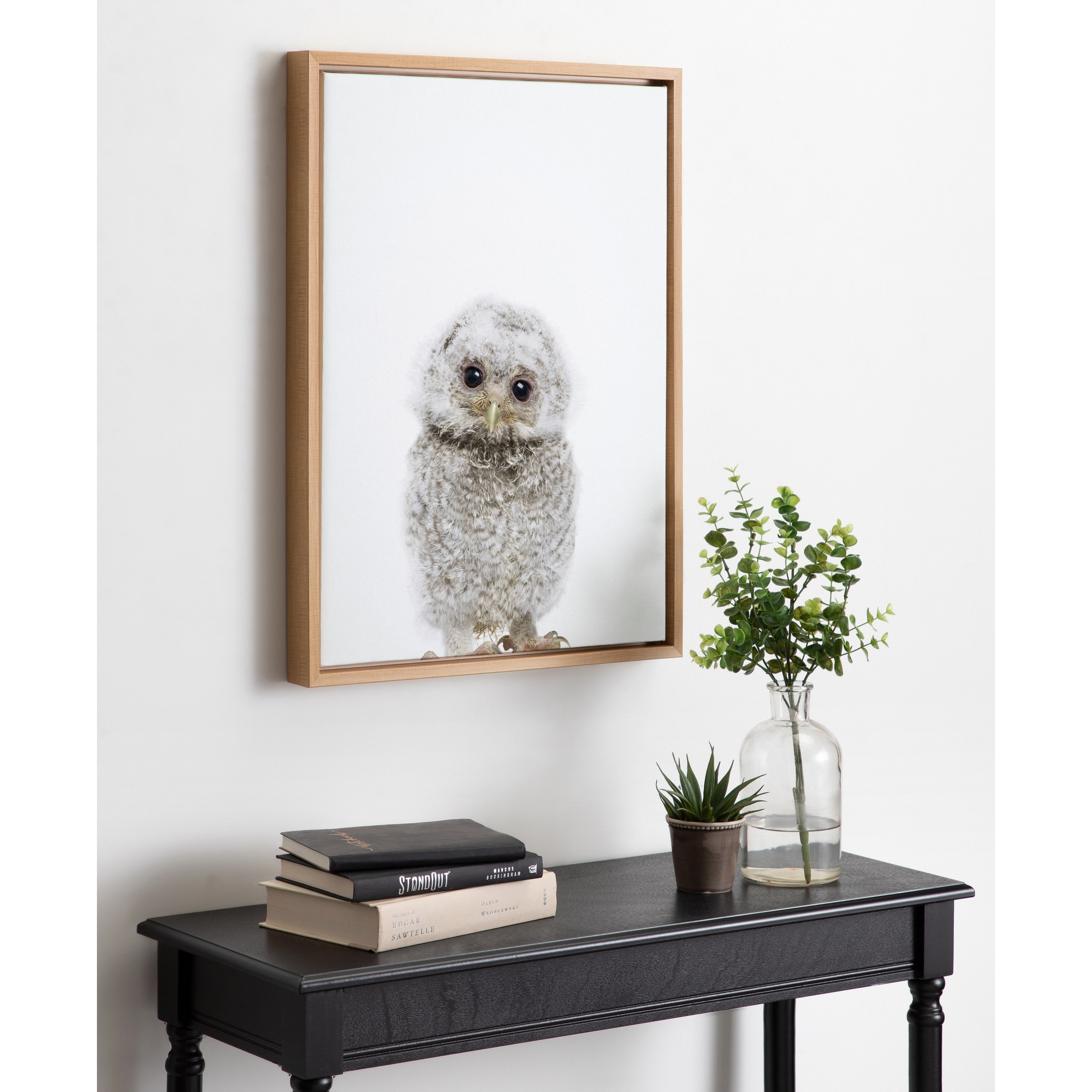 Kate and Laurel Sylvie Animal Studio Owl Framed Canvas by Amy Peterson Art Studio