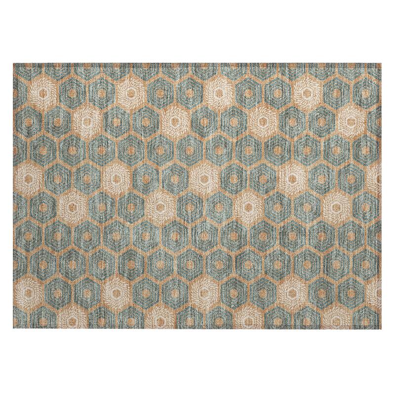 Machine Washable Indoor/ Outdoor Modern Hugoton Chantille Rug