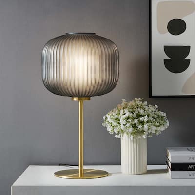 Reprise Glass Sphere Glass and Metal Table Lamp
