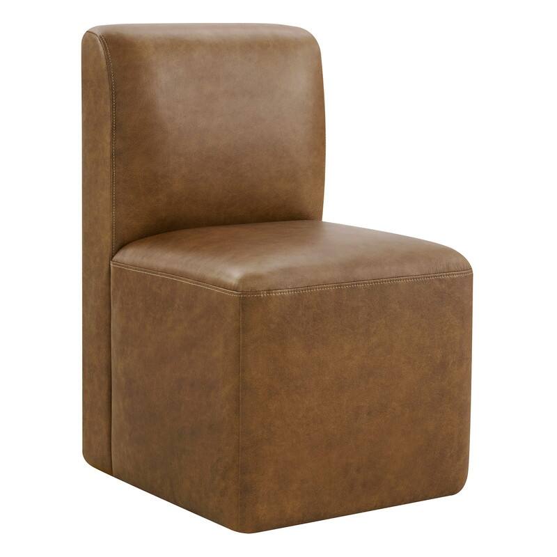 Spruce & Spring Charlotte Upholstered Dining Chairs with Casters Set of 2