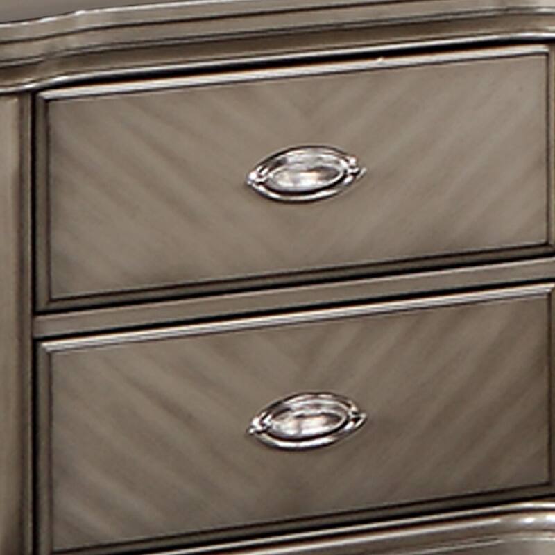 Brown 2 Drawer 18 in. W Nightstand with Sturdy Hardware and Ample Storage