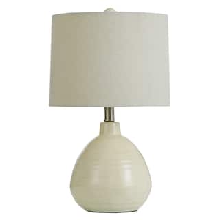 Cameron - Ceramic Table Lamp with Beige Hardback Linen Shade