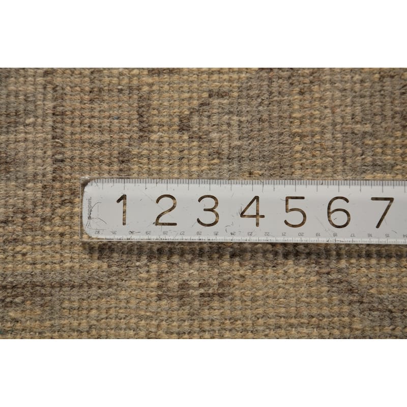 Gray Oushak Indian Area Rug Handmade Wool Carpet - 8'0"x 9'11"