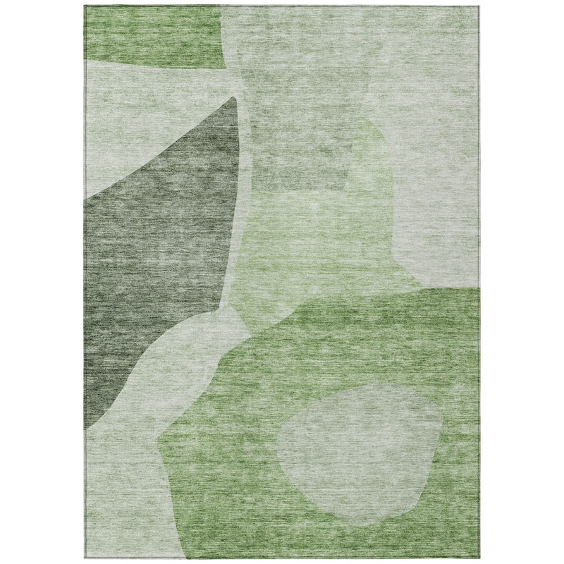 HomeRoots Abstract Transitional Rectangle Outdoor Rug