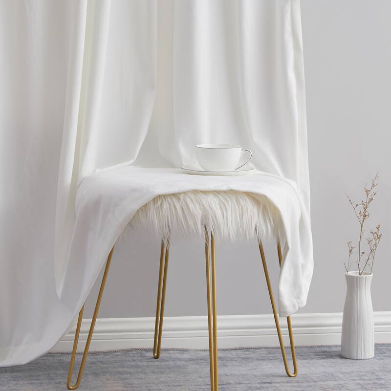 HLC.me Sawyer Premium Luxurious Lush Velvet Soft Light Filtering Grommet Window Curtains - Set of 2