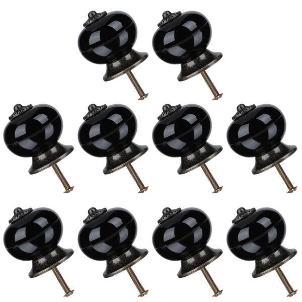 Shop 10pcs Ceramic Knobs Drawer Knob Round Pull Handle Home Door