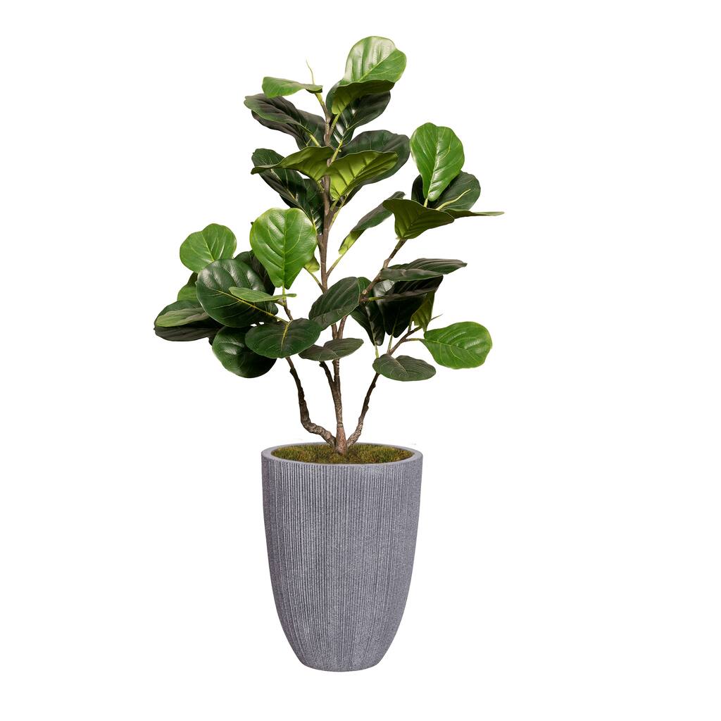 Vintage Home Artificial Faux Fig Tree 51 In. High Fake Plant - Green