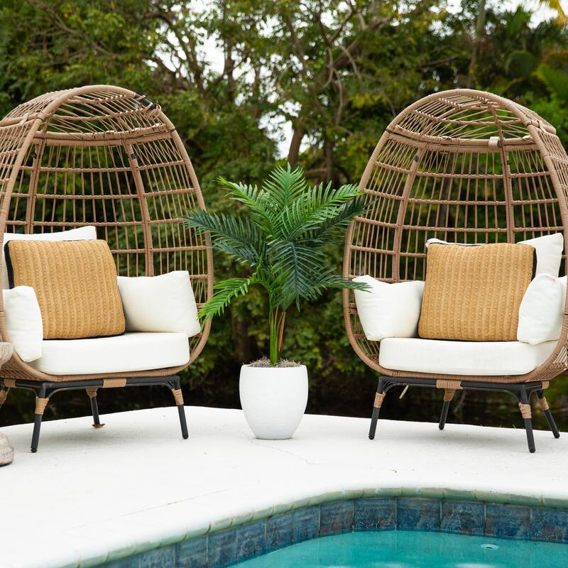 3-ft UV Resistant Artificial Double Robellini Palm Tree - Green