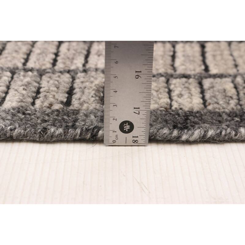 ECARPETGALLERY Hand-knotted Tangier Grey Wool Rug - 5'2 x 7'6