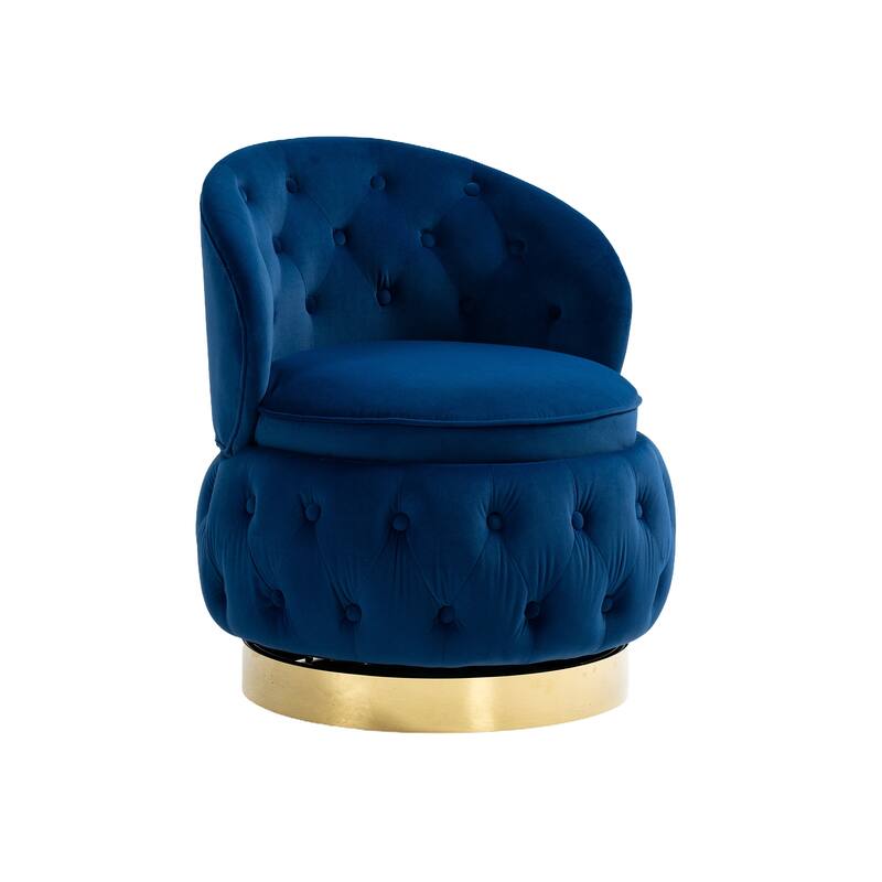 360 Degree Swivel Cuddle Barrel Accent Storage Chairs, Round Armchairs with Wide Upholstered, for Living Room