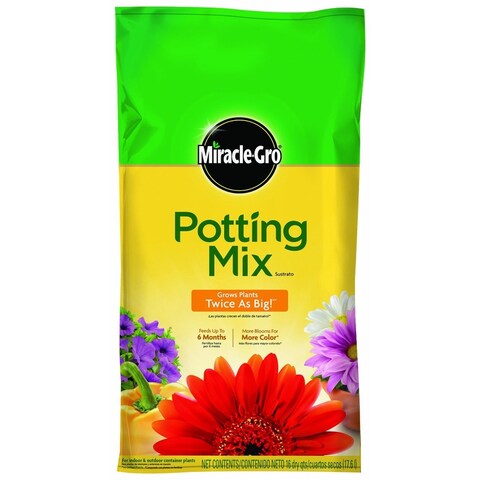 Miracle-Gro 75686300 Potting Mix, 16 Qt - 16 quart