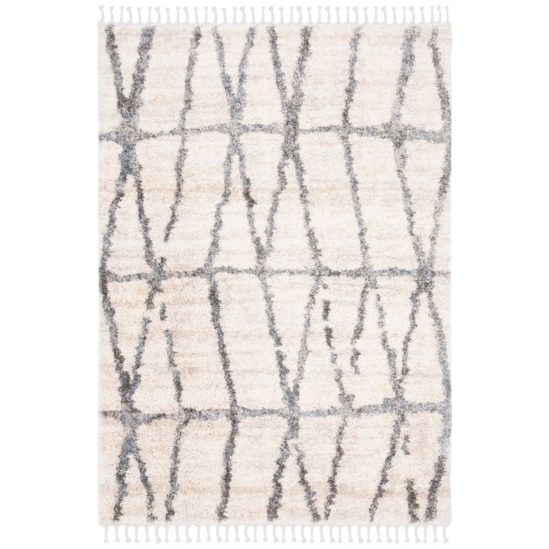 SAFAVIEH Berber Fringe Toyoko Madie Trellis Rug