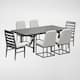 Option Mocha 7-PC with 4 Solid Back, 2 Ladder Back Chairs