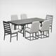 Option Mocha 7-PC with 4 Solid Back, 2 Ladder Back Chairs