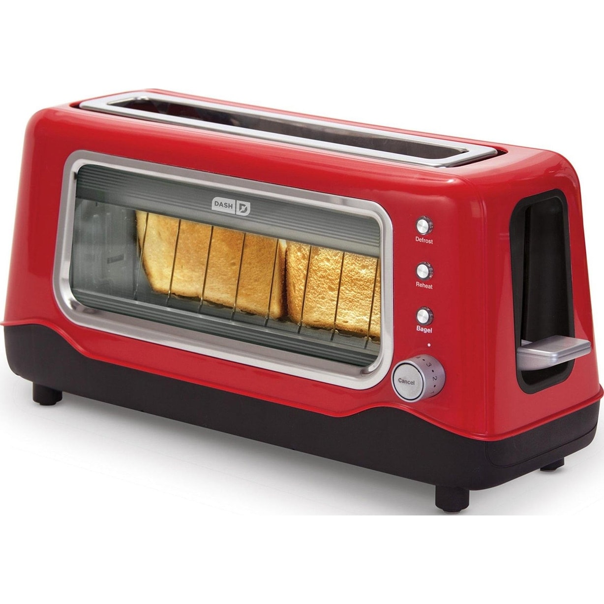 Dash Clearview Toaster, Black