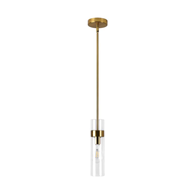1-light Single Pendant Light - Brushed Gold