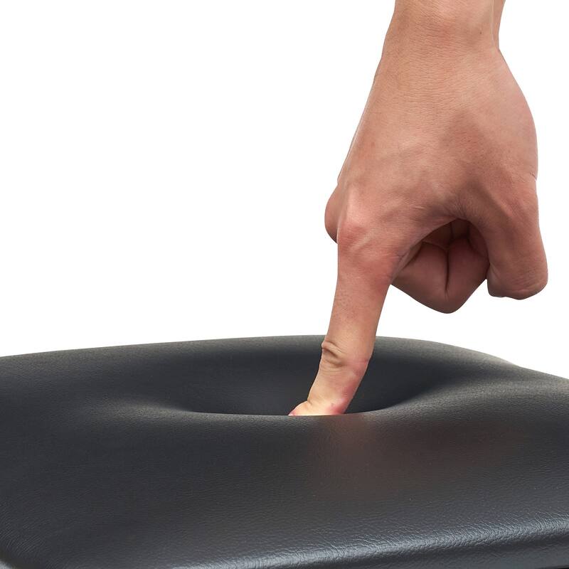 VECELO Industrial 3-Piece Space-Saving Square Dining Set MDF Table with Black PU Leather Dining Chairs Small Spaces