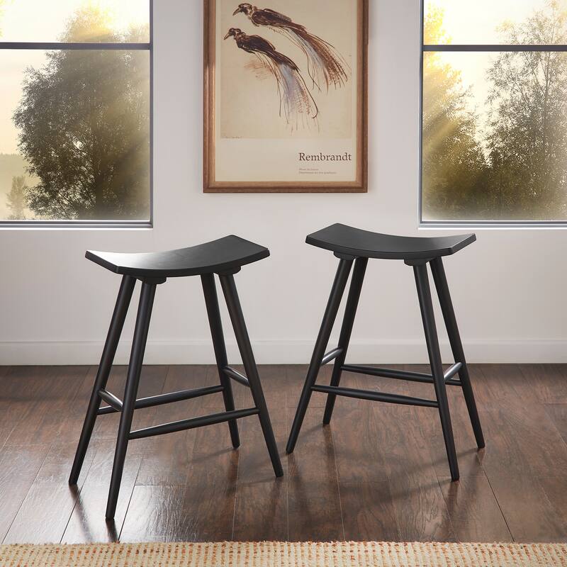 Pinehurst Solid Wood 24" Counter Stool (Set of 2) by iNSPIRE Q Modern