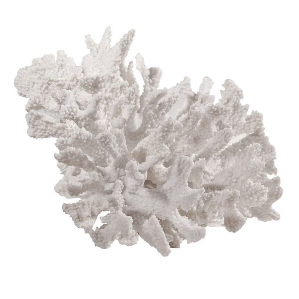 9.5" White Expansive Faux Coral Accent - N/A