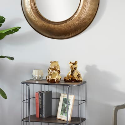 Gold Porcelain Glam Sculpture (Set of 2) - 6 x 5 x 8 and 7 x 5 x 8